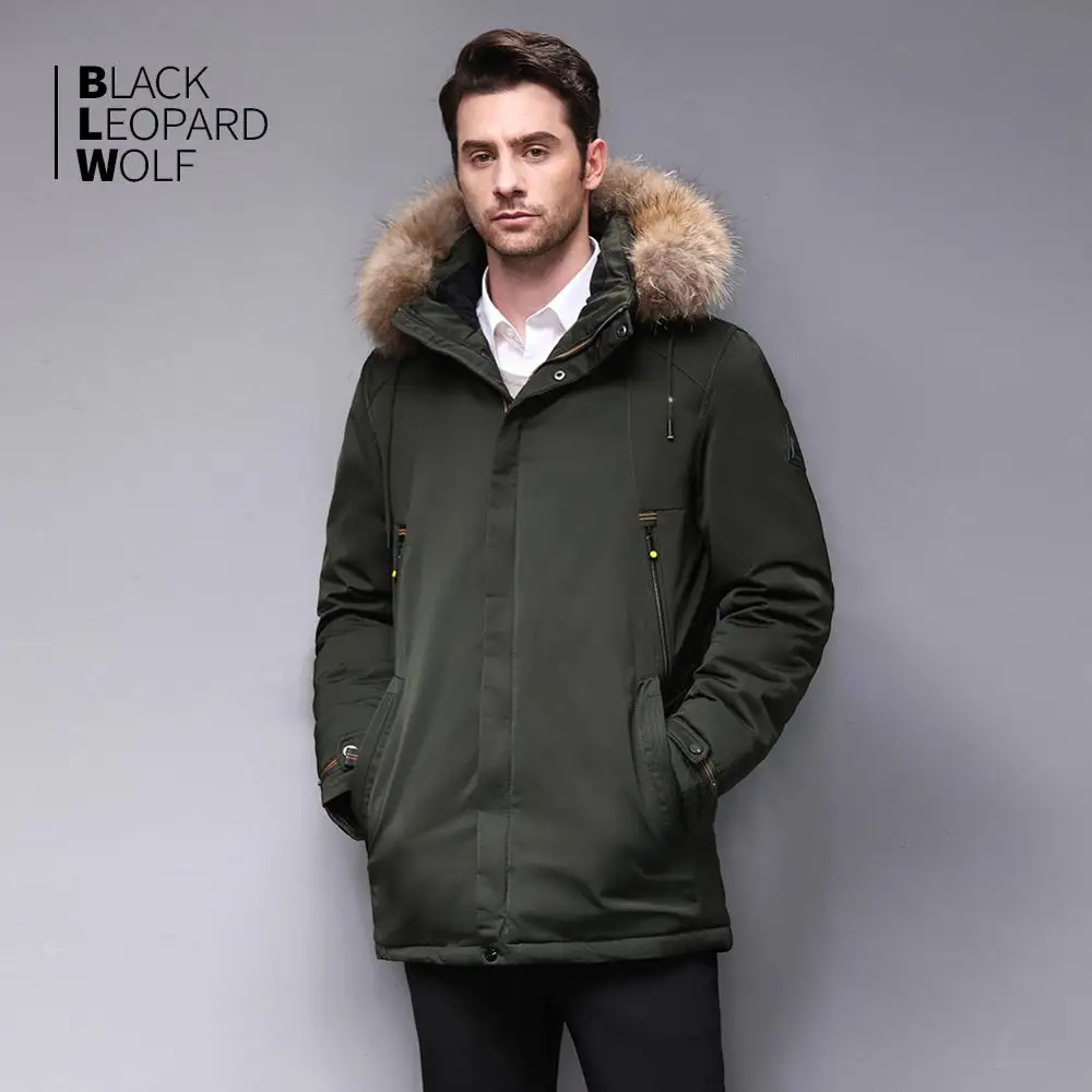 Blackleopardwolf 2019 Зимняя мужская куртка модное пальто парка для мужчин Аляска верхняя