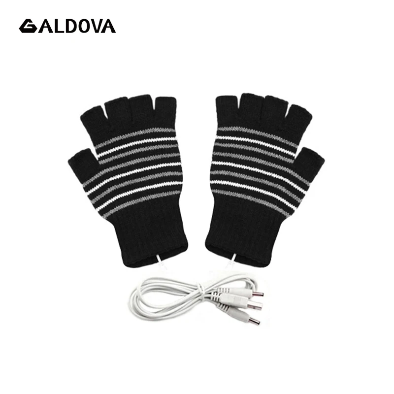 

USB Heated Gloves Winter Warm Knitted Mitts for Indoor and Outdoor Use