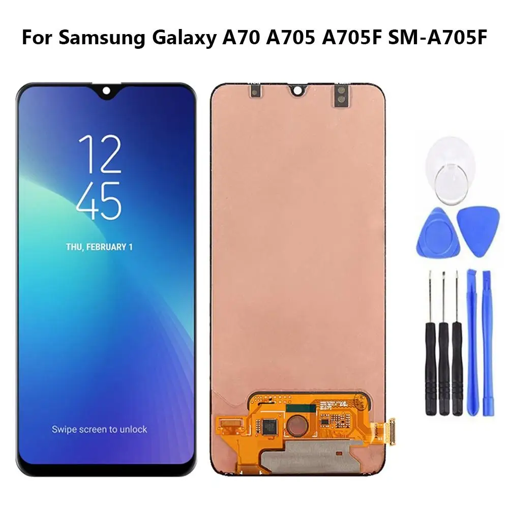 ЖК дисплей сенсорный экран дигитайзер для Samsung Galaxy A70 A705 A705F SM Замена аксессуары