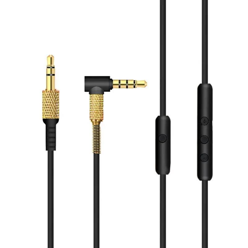 Replacement Audio Cable for Marshall Major II Monitor MID Headphones Cord with Mic& Volume Control Remote only black