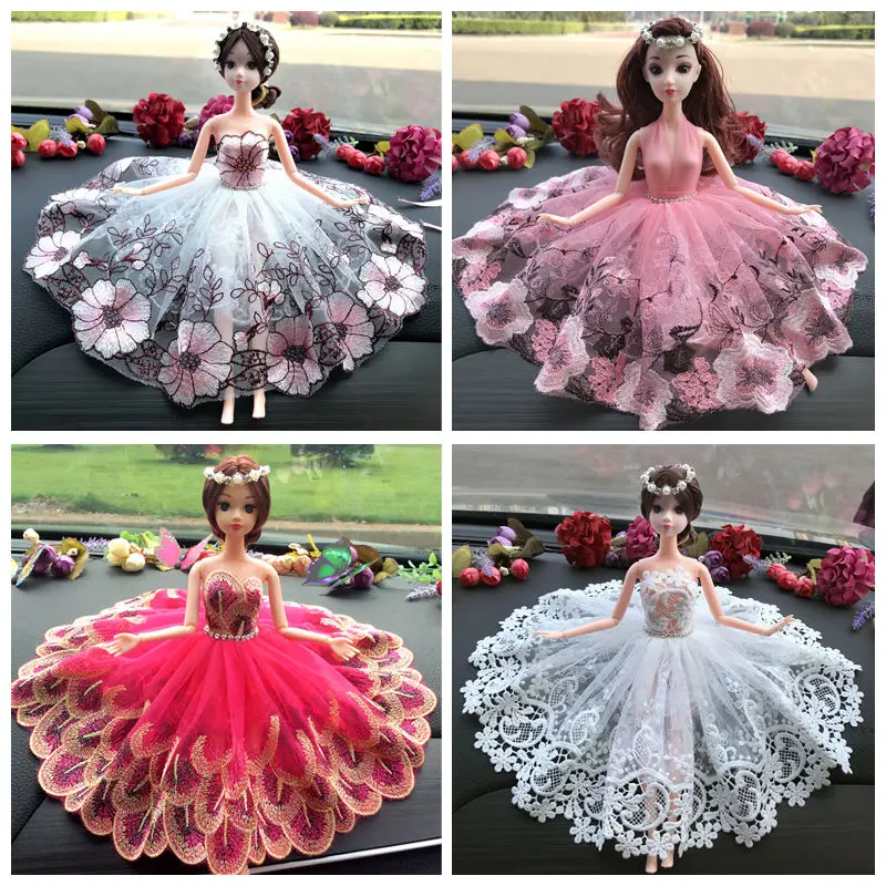 Креативная Милая Автомобильная кружевная Свадебная кукла украшение автомобиля принцесса украшение куклы Украшение салона автомобиля