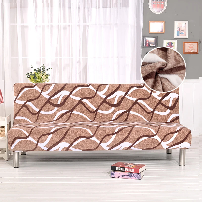

Sofa Bed Cover spandex Thicker fabric Fold Armless folding seat slipcover Bench Couch Elastic stretch universial furnture Covers