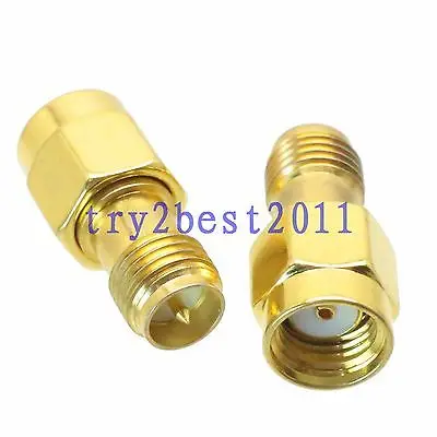

DHL/EMS 100 Sets*1pce Adapter connector RPSMA jack pin to RP-SMA plug pin RF COAXIAL straight -C1