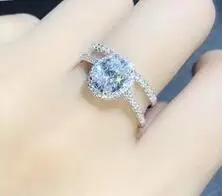 

SRS001 2carat Ring sets Oval NSCD simulation gem ring sets