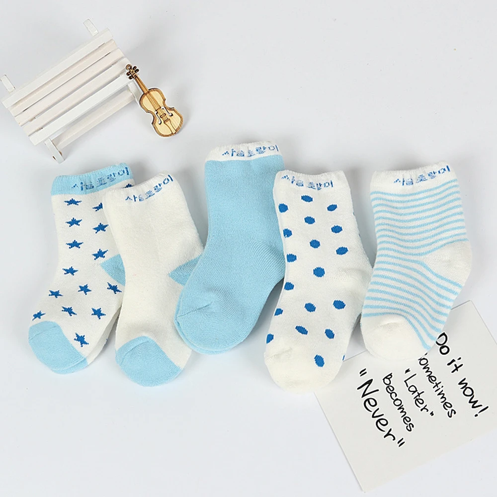 

5 Pairs Baby Kids Cute Cartoon Socks Comfortable Ankle Socks for Child Winter Spring Newborn Infant Toddler Soft Cotton Sock