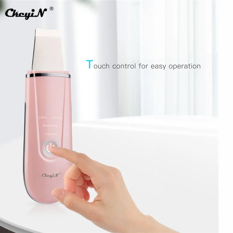

CkeyiN Ultrasonic Skin Scrubber Cleansing Blackhead Peeling Shovel Facial Pore Cleaner Face Skin ion Skin Cleansing IinstSrument