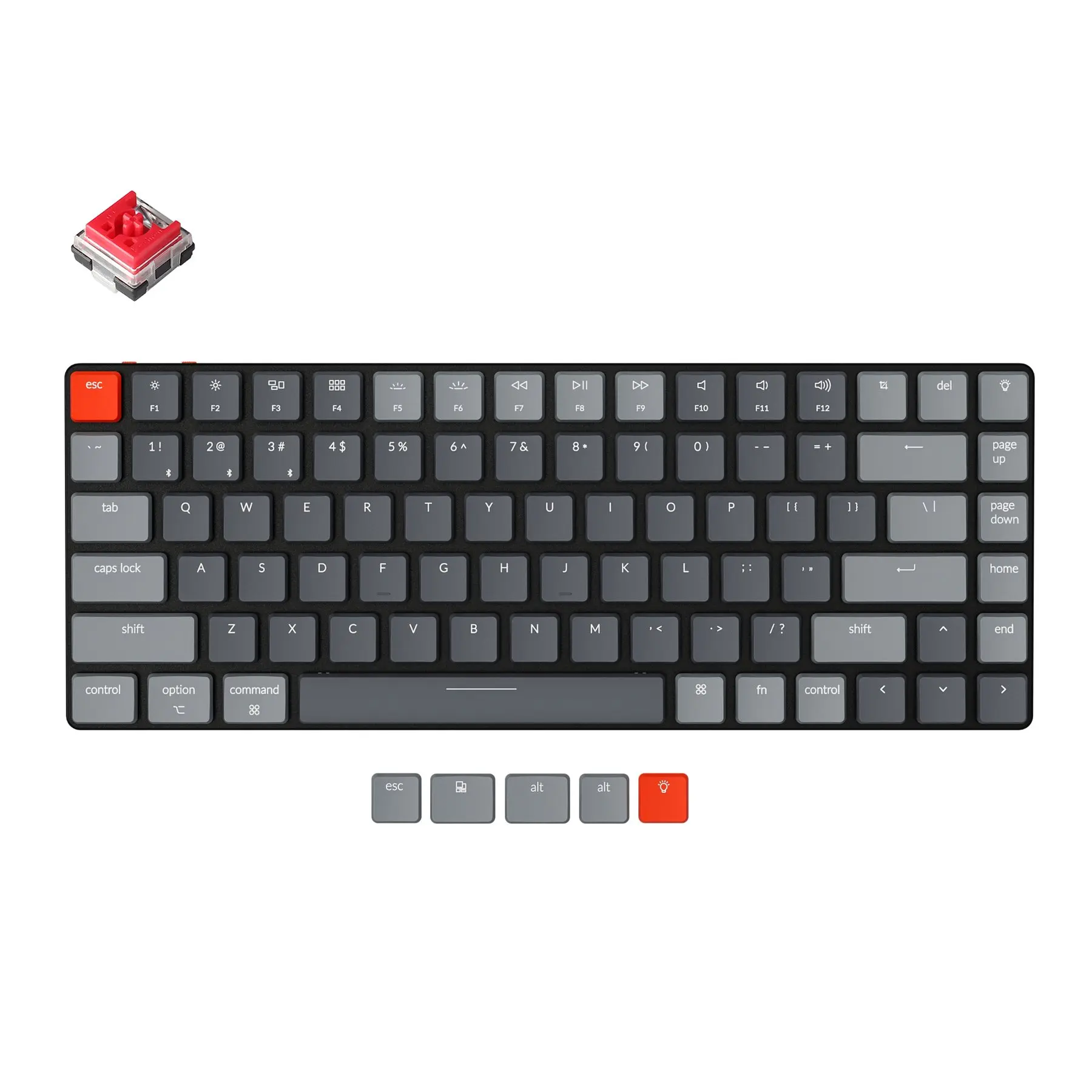 Keychron K3 E V2 Ultra-slim Wireless Mechanical Low Profile Keyboard Optical Hot-Swappable Switch RGB Backlit for Mac Windows