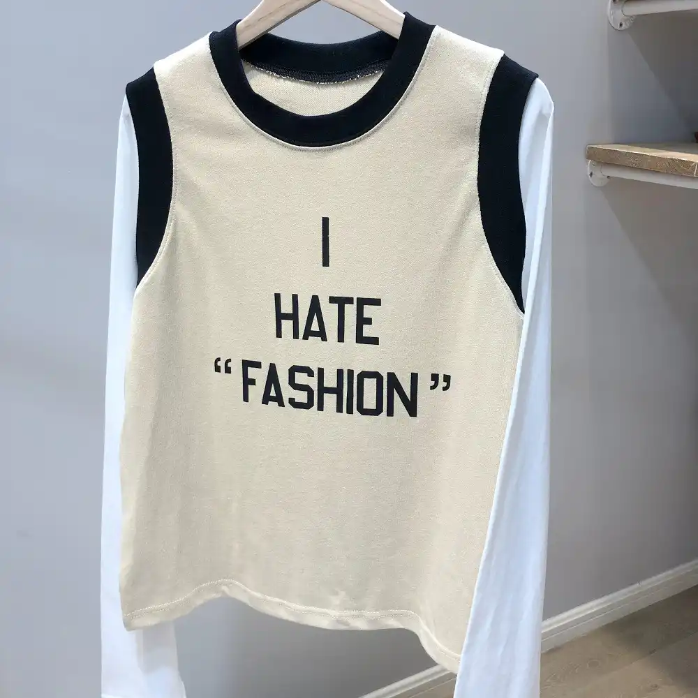 女性シンプルな秋秋ニュース長袖tシャツレディースカジュアル綿トップ手紙私はファッションtシャツ Tシャツ Aliexpress