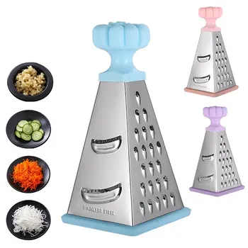 

Pumpkin Head Tower-Shaped Four-Sided Planer Stainless Steel Vegetable Cutter Multifunctional Non-Stick Four-Sided Grater