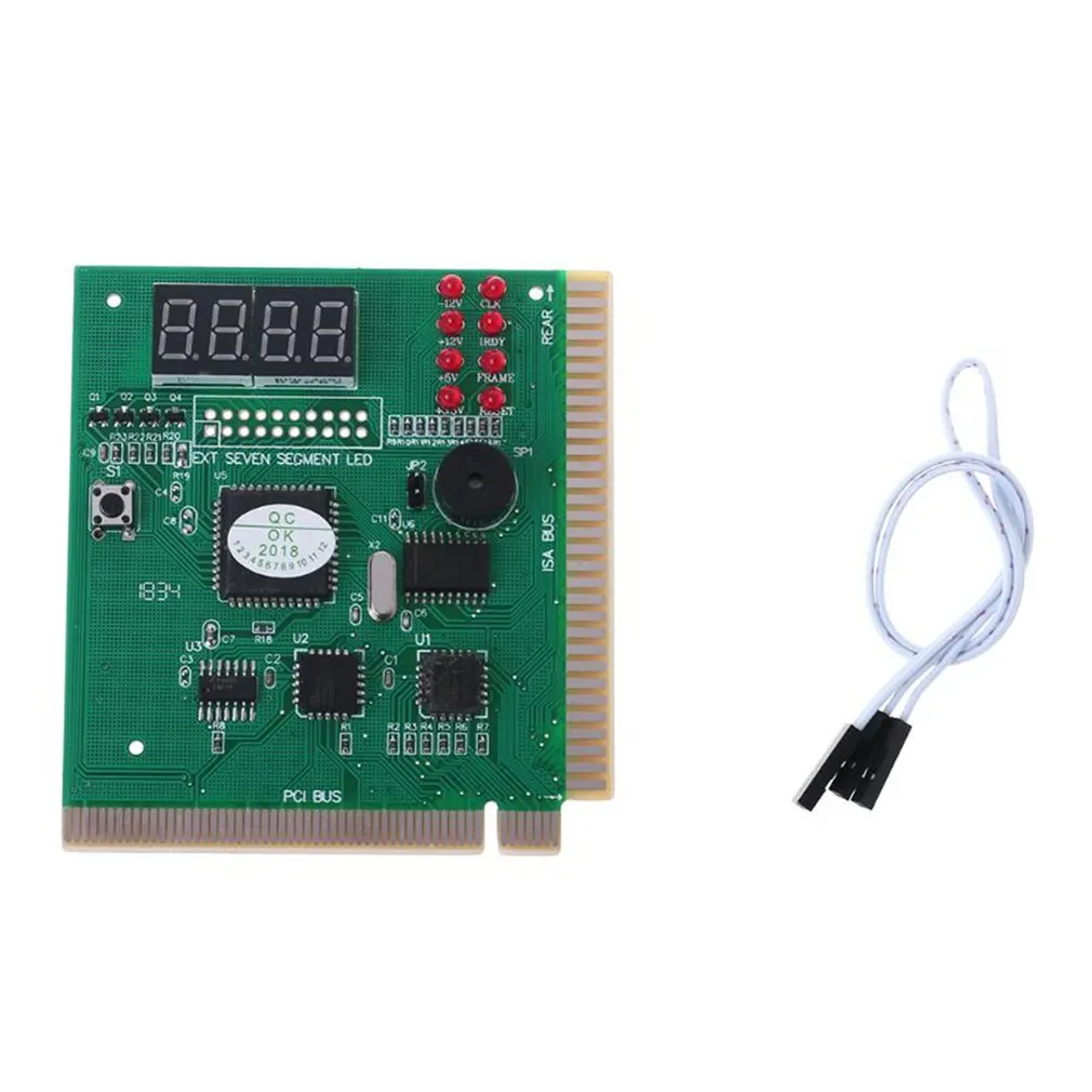 Buena Compra 4 dígitos de la pantalla LCD Analizador de PC de diagnóstico tarjeta postal comprobador de placa base con indicador LED para el ISA Bus PCI Mian Junta WGwgrEBMB3z