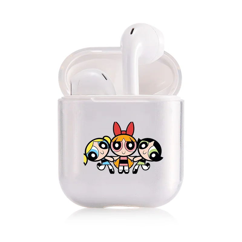 I301704 Чехлы для наушников для Apple Airpods 1/2, силиконовый защитный чехол, аксессуары, милый цветок, Powerpuff, полицейский шлем для девочек - Цвет: I301704