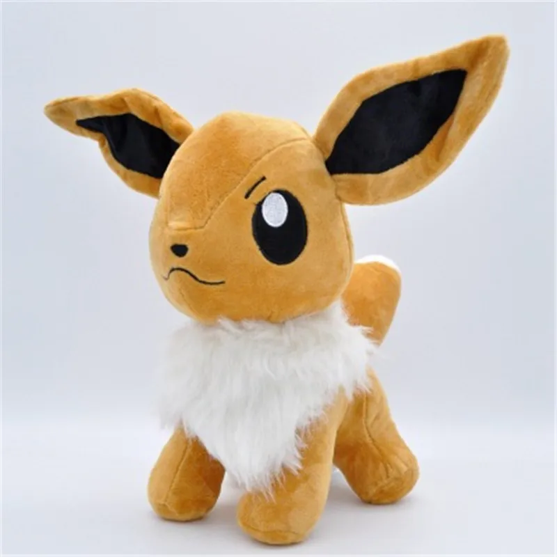 33 см Большой размер японского аниме милый Eevee плюшевые игрушки мягкие куклы с биркой подарок для детей - Цвет: Standing posture