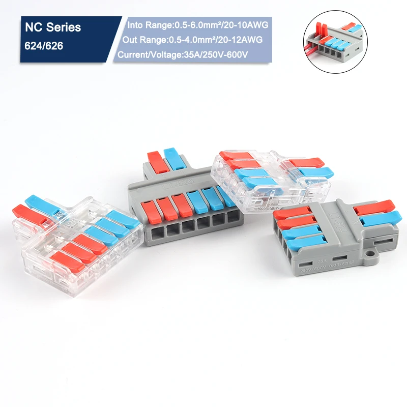 5Pcs Quick Electric Splitter Spl Wire Connector Morsettiera Universale Per Cavo Di Cablaggio Per Conector Conduttore Push-In A Strisce Led