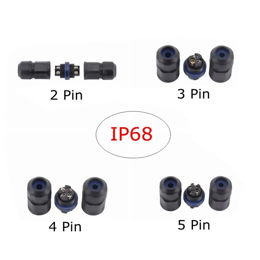 Водонепроницаемый соединитель IP68 380 В 32 А 5-14 мм 2/3/4/5-контактный Электрический