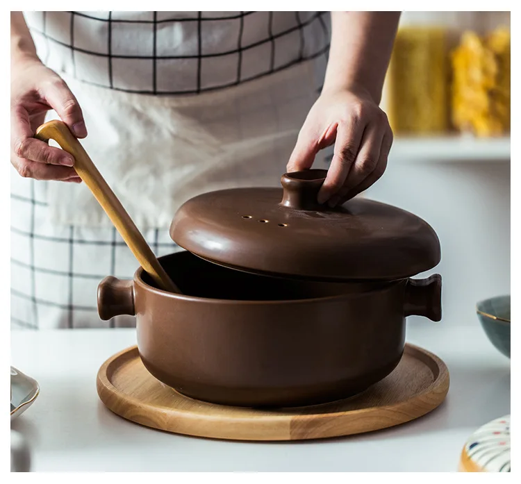 2.5L японский Пароварка кастрюля Бытовая тушеная кухонная кастрюля и керамический суп многоцелевой термостойкий суп набор кухонной посуды
