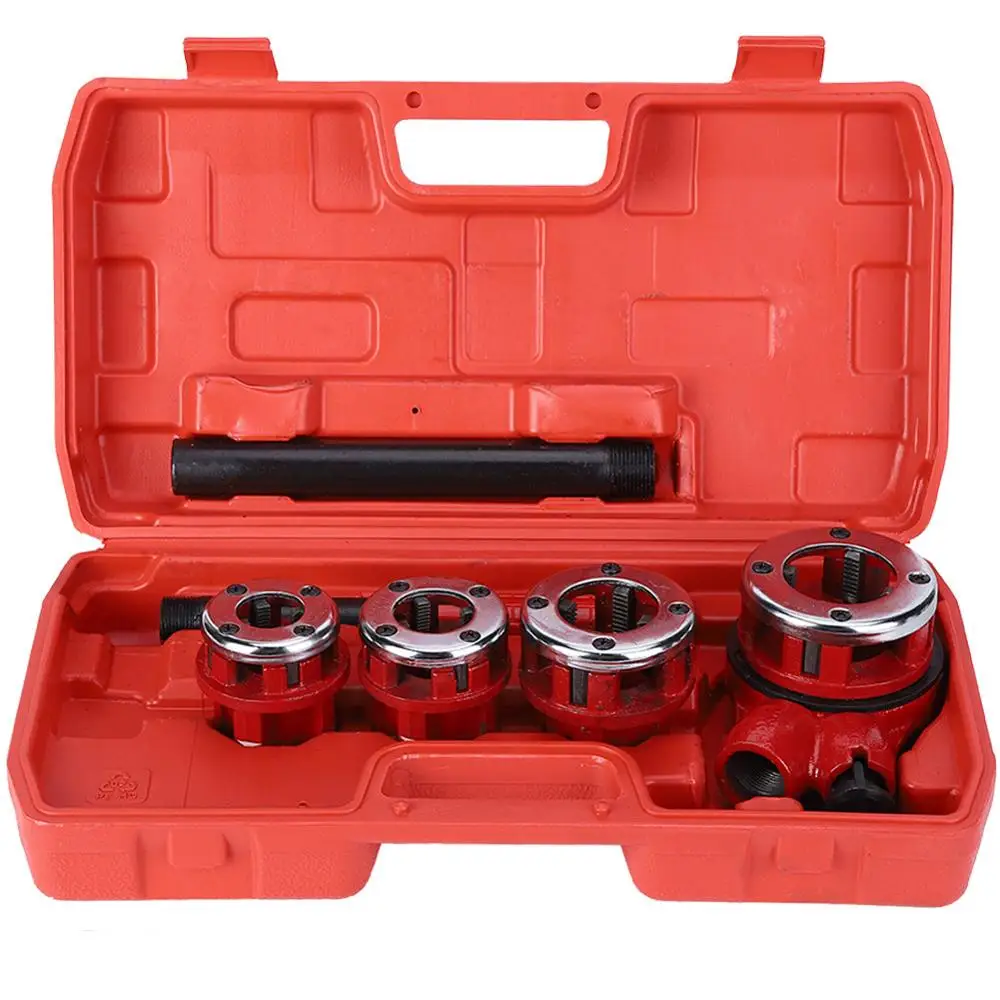4 набора для нарезки труб 1/2 &quot3/4&quot 1 &quot1 1/4&quot Руководство водопроводчика Threader