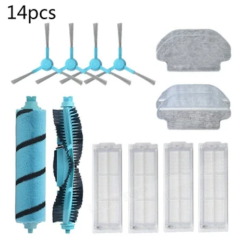 

14pcs/set Plastic Main Side Brushes For Xiaomi Mijia Conga 3490 Side Brush Filter Set Cleaning Brush