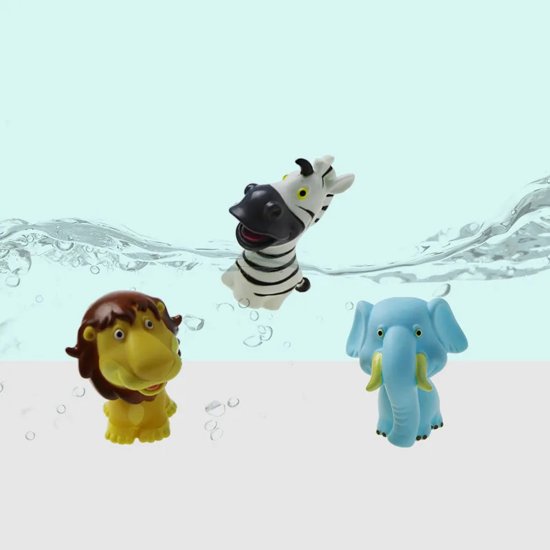 Детские игрушки для ванной мягкая Silcone животного для ванной бассейна ванна воды игрушки