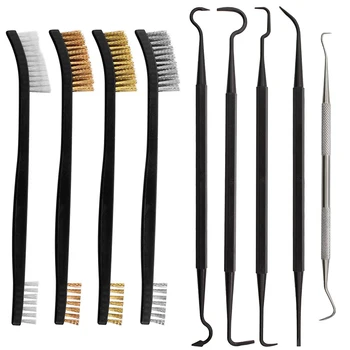 

Airsoft Bush 4pcs Steel Wire Brush + 5pcs Nylon Pick Set Universal Hunting Gun Cleaning Kit Tactical Rifle Pistol Gun Cleaning
