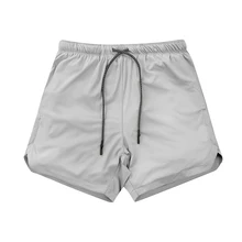 Lixada, модные мужские шорты для тренировок, бега, спортзала, велосипедные шорты, 2 в 1, спортивные шорты с карманами и карманом на молнии