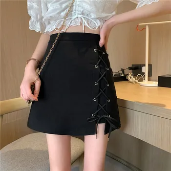 

Large Size Dress 2020 Summer Wear New Style Large GIRL'S Drawstring Skirt Fat mm Loose-Fit Slimming Short Skirt