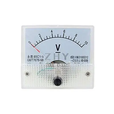 85C1 DC 0-10V Прямоугольник Аналоговый Вольт Панель метр