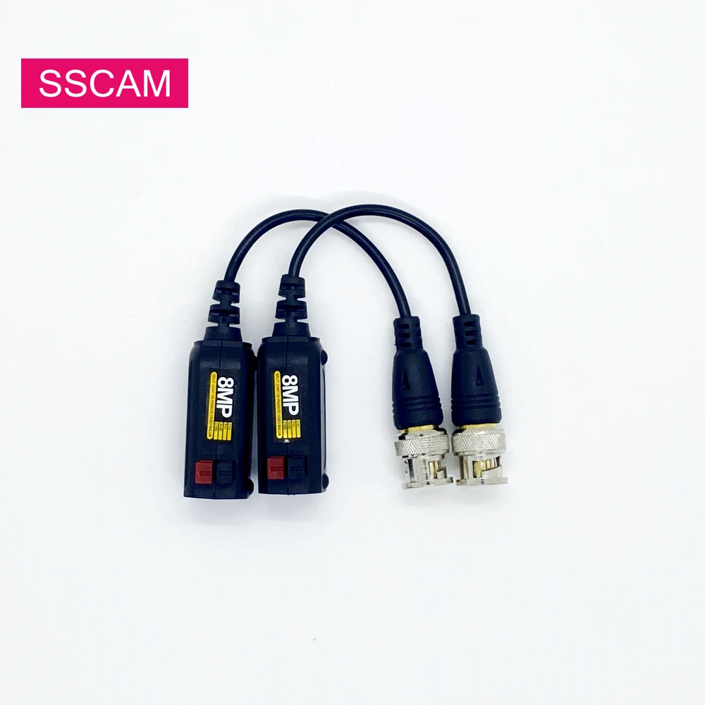 10 Pairs 4K 8MP CCTV Video Balun Passive Transceivers 2000ft Distance UTP BNC Cable CAT5 Cable for HD 5MP 8MP AHD TVI CVI Camera surveillance camera accessories