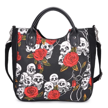 

Halloween Fashion Rose Skeleton Head Women Bag Women'S Handbag Shoulder Lady'S Messenger Bag Crossbody Bags For Women Tote