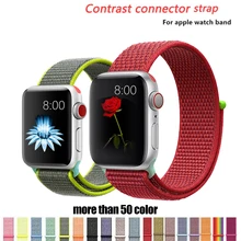 Последняя нейлоновый ремешок für apple watch группа 4 44 мм/40 мм, correa apple watch 3 42 мм/38 мм iwatch серии 4/3/2 bunte stecker чехол для телефона на руку