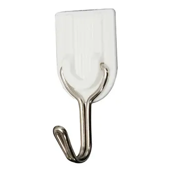 

6pcs Wall Door Self-Adhesive Hook Tile Glass Bathroom Kitchen Sticky Hanger