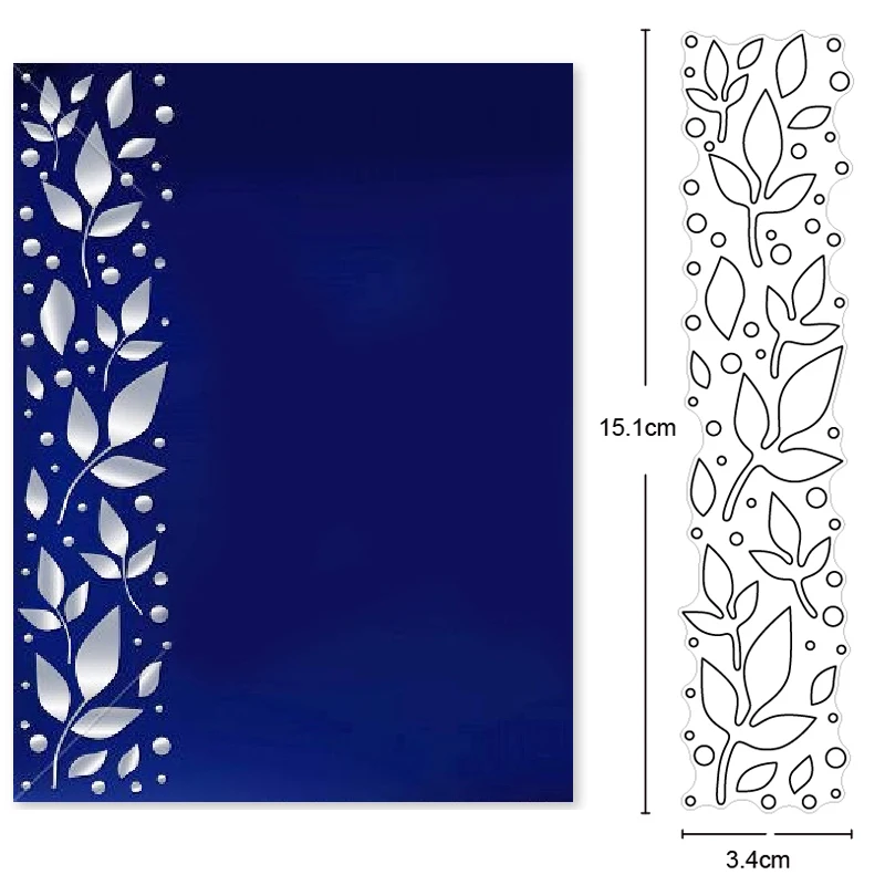 

Leaf Branches Strip Border Metal Cutting Dies Stencil Dies for DIY Scrapbooking dies Decoration Embossing dies Paper Card Making
