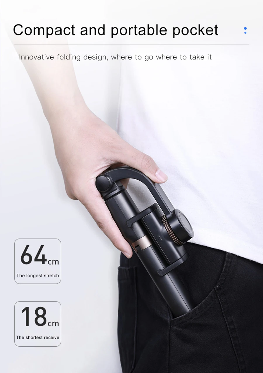 Handheld Gimbal Stabilizer 3 in 1 Selfie Stick Phone For iPhone 11 pro Max 7 8 Plus X XS MAX For Samsung Galaxy Action-12