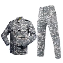

Fronter Coats BDU Uniform Men's Tactical Jacket and Pants Military Camo Hunting Army Multicam Apparel Suit