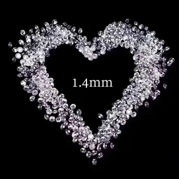 

1.4mm Loose Moissanite Total 1 carat FG Color Lab Grown Diamond Loose Bead Test Positive for jewelry making