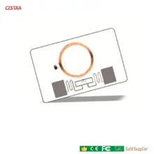 TK4100 125 кГц LF+ UHF 860-960 МГц Чужеродная карта из ПВХ с чипом двойная RFID идентификация двойная карта Двухчастотная гибридная композитная карта
