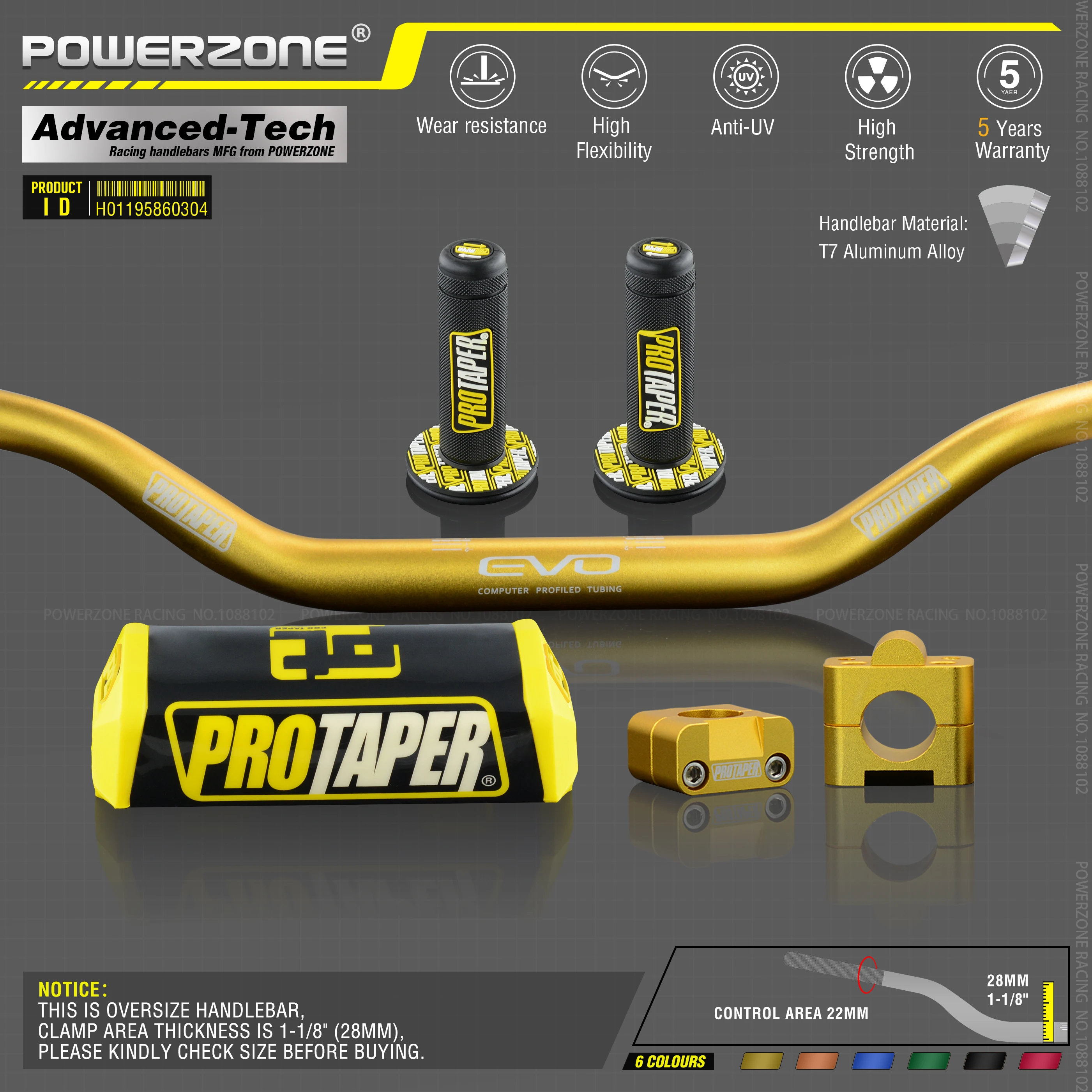 Руль для Pro Taper Pack Bar 1-1/" Классическая дверная ручка барные Колодки Ручки Pit Pro Racing Dirt Pit Bike мотоцикл с адаптер cnc