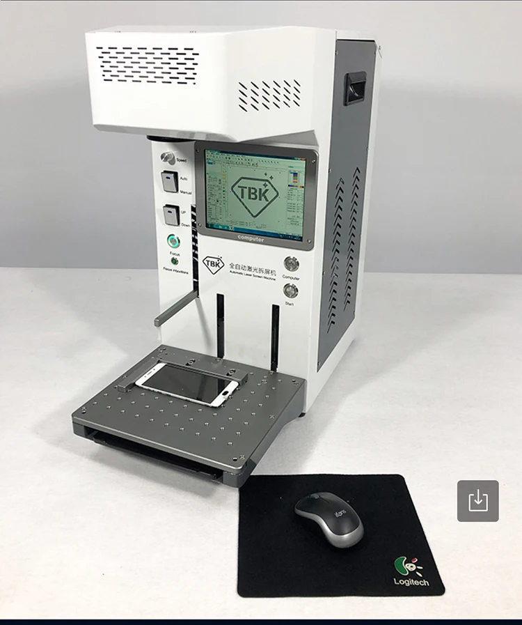  LY TBK 958A auto focus LCD Fiber Laser Repair Separating engraving machine Built-in computer Machin