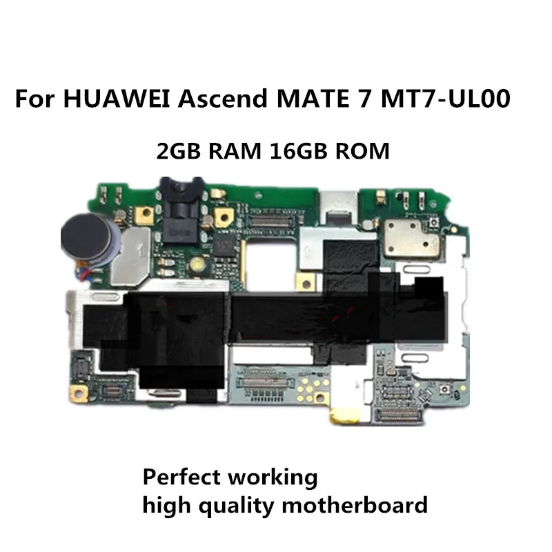 

2GB RAM 16GB ROM For HUAWEI Ascend MATE 7 MT7-TL10 Unlocked Original Motherboard Mainboard EMUI Logic Board With Full Chips