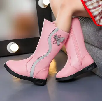 

Kids Snow Boots Winter Female Fashion Boots Girls Princess Knee-length Martin Boots Child Casual Sport Shoes Hot Sneakers
