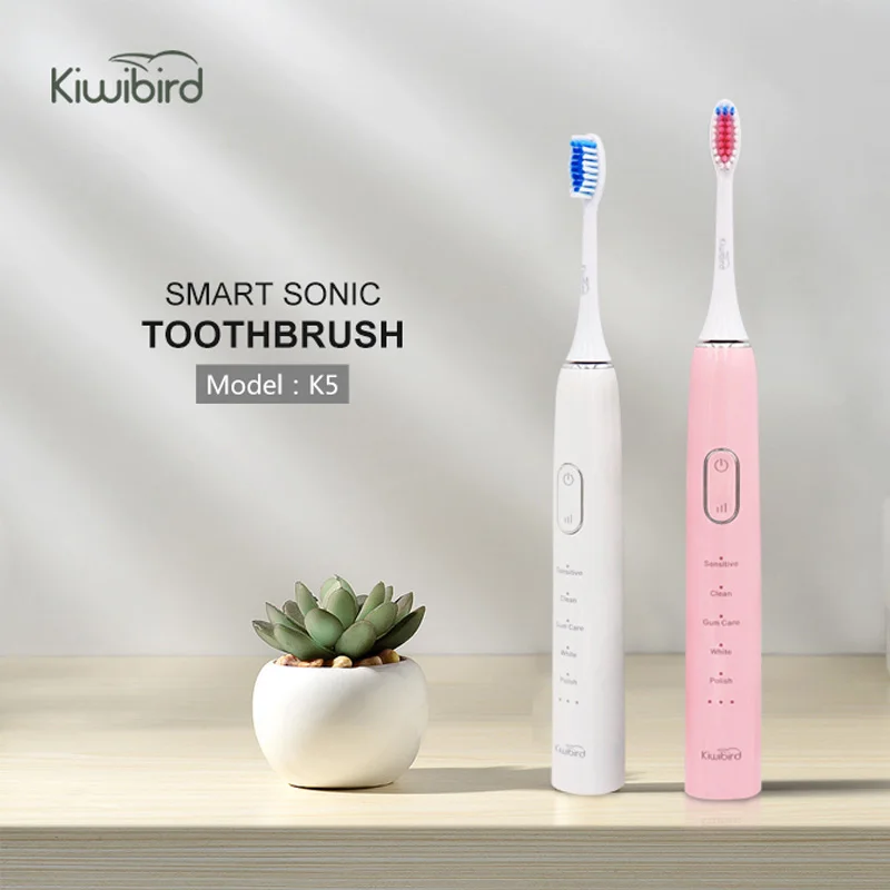 Электрическая зубная щетка Kiwibird K5 звуковая с 5 режимами работы на 90 дней высокой