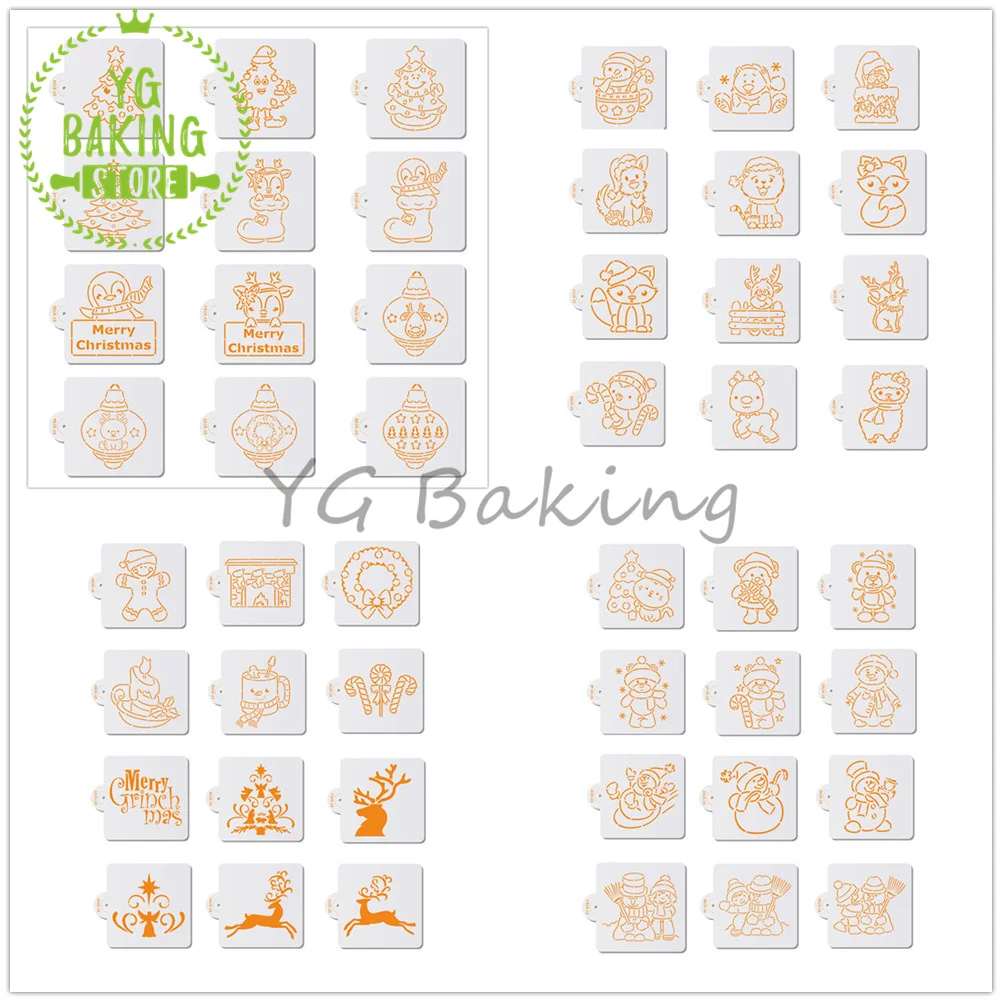 

Dorica Various Christmas Tree/ Deer/Snowman/Santa Claus Biscuit Cake Mold Cookie Cake Stencils Kitchen Dessert Tool Bakeware