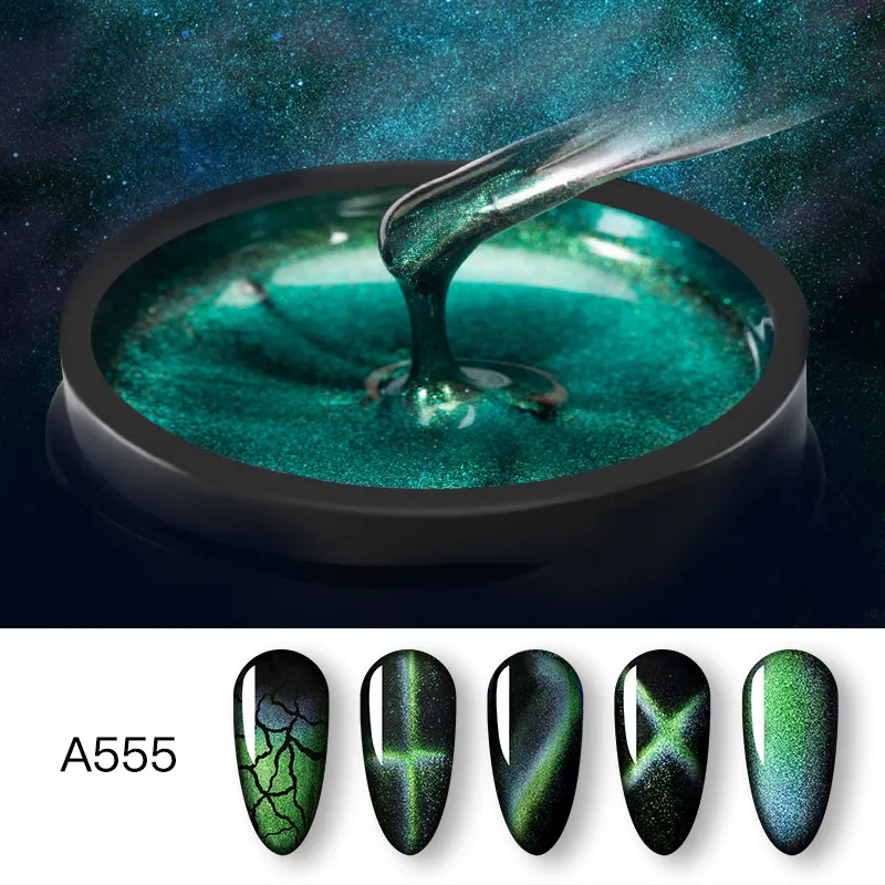 ROSALIND Гель-лак для ногтей 5 мл 9D Гель-лак для ногтей с эффектом «кошачий глаз» магнитный для нейл-арта набор для маникюра полуперманентный Базовый Топ Гель-лак для ногтей - Цвет: RFA555