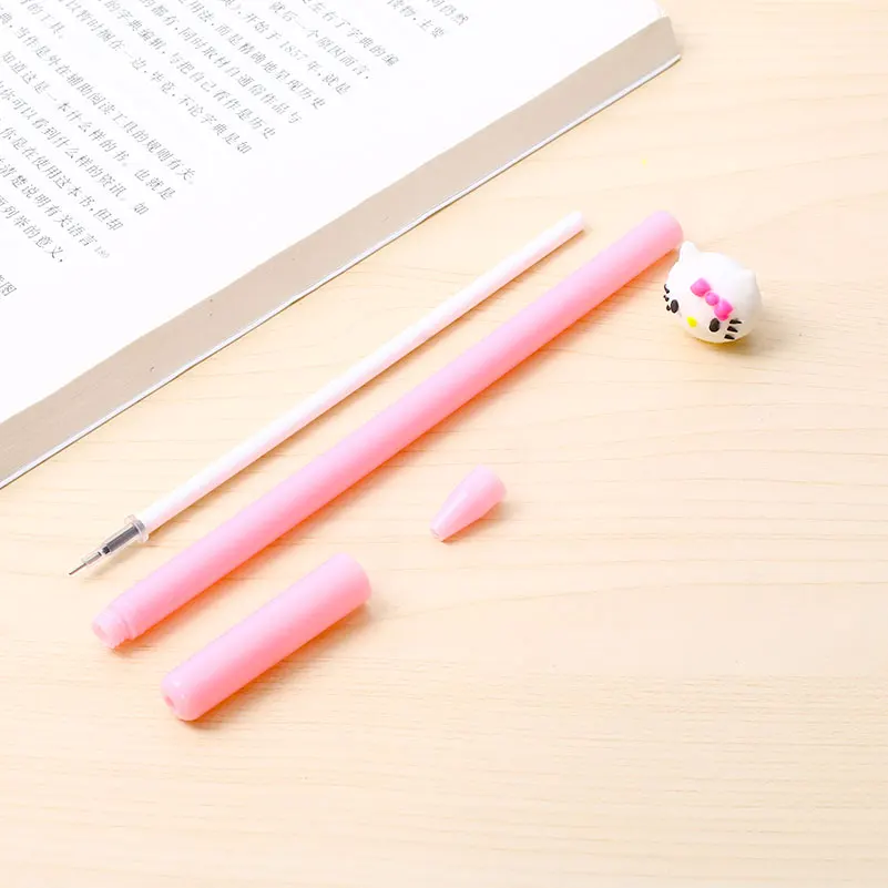 12 шт. милые корейские чернила для кошек гелевая ручка Kawaii аниме школьные офисные материалы креативные Kawai мультфильм канцелярские принадлежности девушка подарок вещь