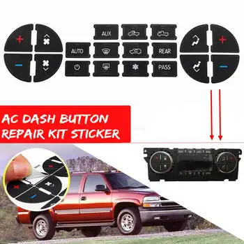 

1xCar AC Dash Button Repair Sticker Decal Kit Dash Replacement 07-13 For Chevrolet For Buick For GMC Vehicles Car Decal Stickers