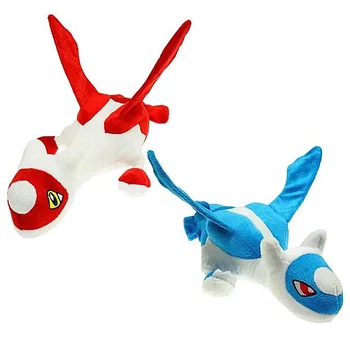 

2Pcs/Set Latias Latios Red Blue Plush Doll Cartoon Figure Stuffed Animal Kids Toys 26-28CM 260G
