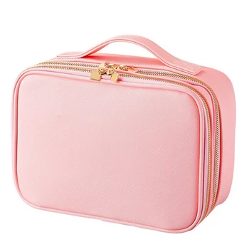 

Casegrace Large Capacity Ladies Travel Jewelry Box Bag Women Make Up Makeup Jewelry Ring Organizer 2 Layers Cosmetic Earrings Ba