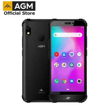 Перейти на Алиэкспресс и купить Официальный AGM A10 передний расположенный динамик 5,7 дюймHD + 4G/6G + 128G Android™Прочный телефон 9 дюймов 4400 мАч IP68 водонепроницаемый смартфон