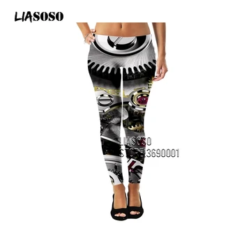 

LIASOSO 3D Print Mechanical Gear Girls Ladies Women Legging Retro Gothic Style Vintage Leggings Ankle Pants Push up leggings