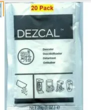 

URNEX DEZCAL COFFEE MAKER & ESPRESSO DESCALER 20 PACK