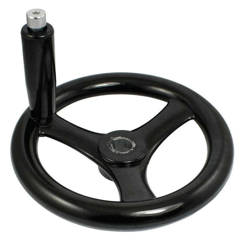 

Promotion! Black 18mm x 200mm 3 spoke handwheel with rotating handle